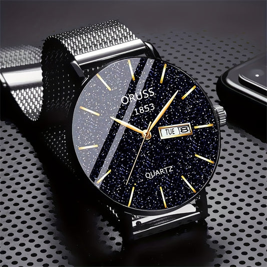 Men's Watch, Business Simple Double Calendar Cool Men's Watch