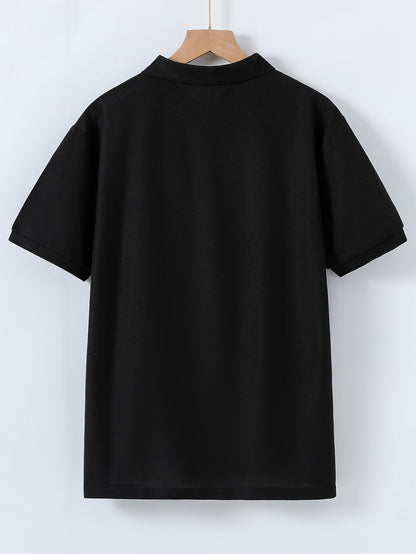 Teen Summer Polo Shirt with Lightning Pattern - Casual Fit