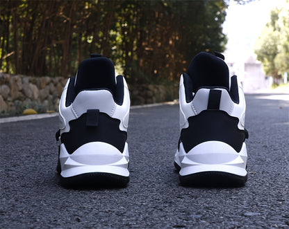 Men's high-top casual sports shoes fashion outdoor walking shoes for road running; lace-up wear-resistant versatile - ayq