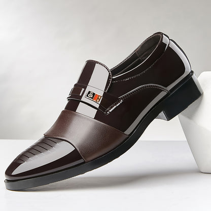 Men's Elegant PU Loafers - Business Casual Slip-On Dress Shoes
