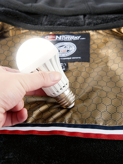 Men's Warm Stand Collar Cardigan Jacket, Honeycomb Heat-Retaining Graphite Lining, Thermal Insulation, Warmer Upper Body, Quality Men's Wear, Warm Lining, Carbon Fiber Technology - Full-Zip Winter Coat, Full-Length Zipper, Ma