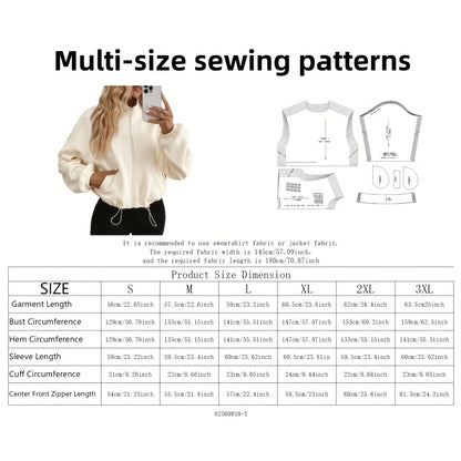 Loose Sweatshirt Dress Paper Pattern - Multi-Size Sewing Template