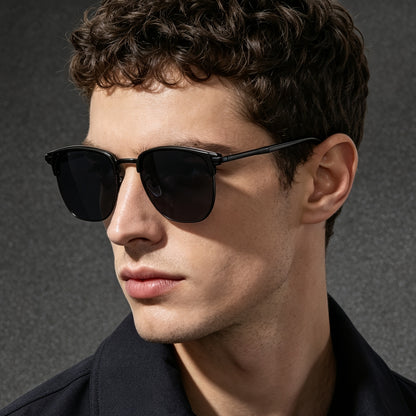 Vintage Semi-Rimless Square Browline Eyeglasses Unisex