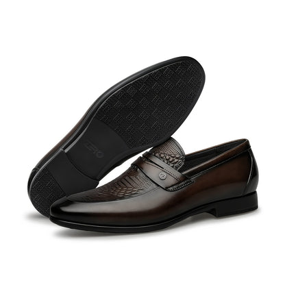 Men's Lightweight Leather Derby Shoes Slip-On Formal Business