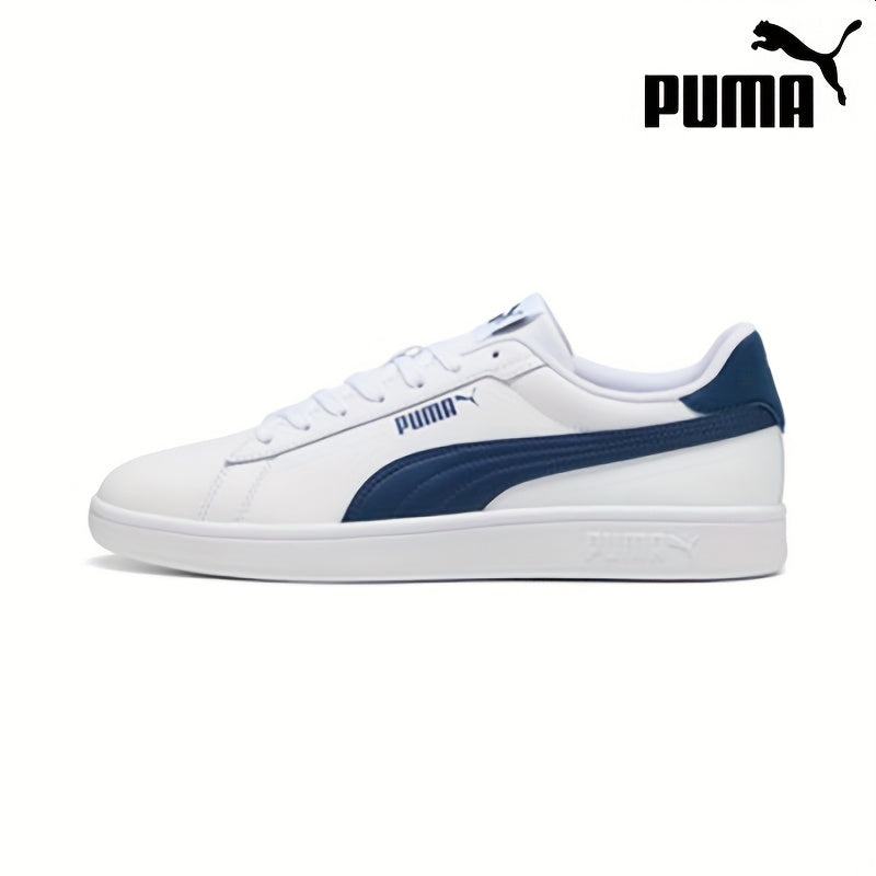 PUMA Unisex Low-Top Sneakers - White  Navy Blue, Lace-Up Casual Shoes with Cushioned Rubber Sole for Everyday, Gym, Office - All-Season Men's  Women's Athletic Footwear, Gym Footwear, Sporty Look, Durable Footwear