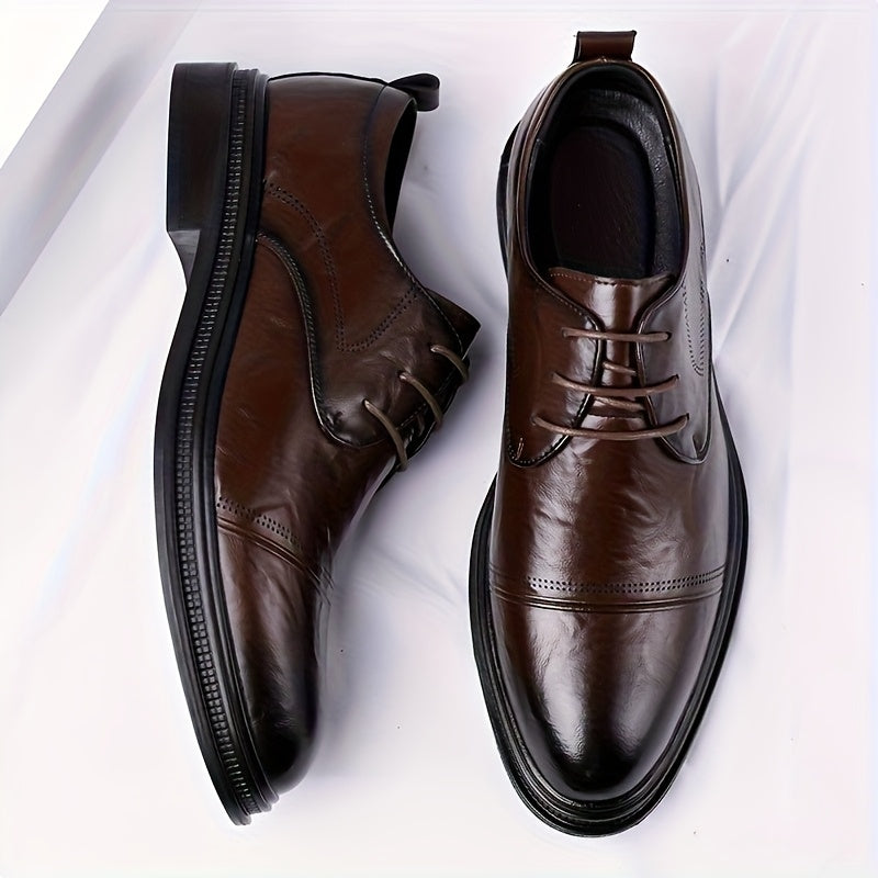 Men's Casual Business Shoes PU Upper Pointed Toe