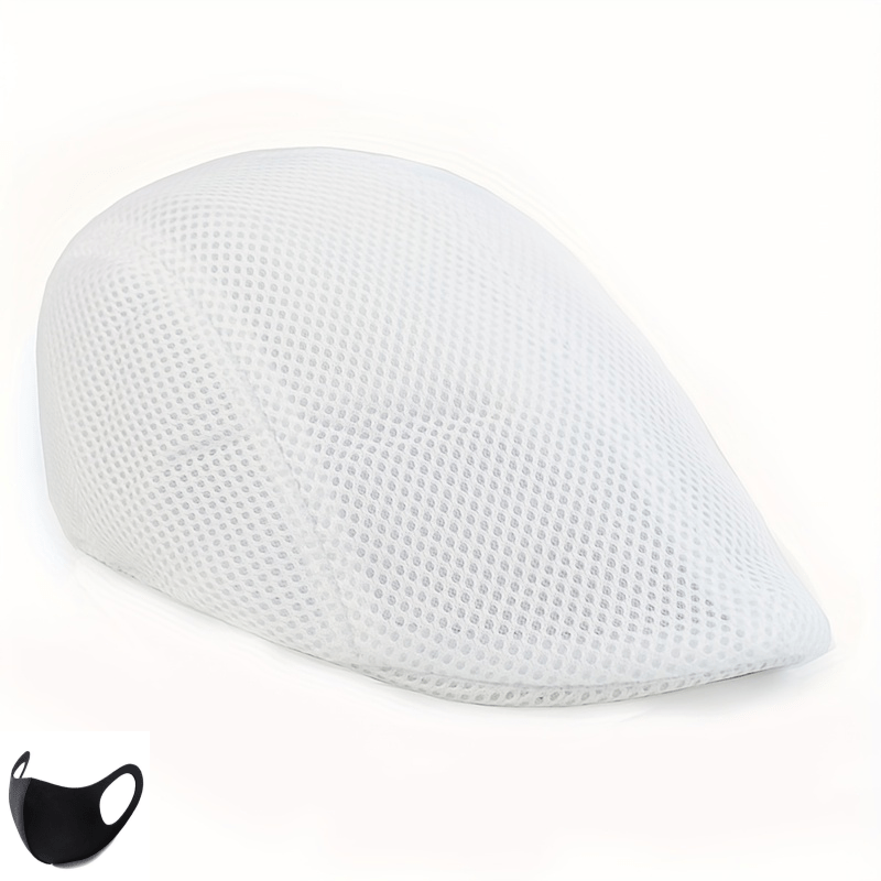 Men's Lightweight Breathable Mesh Beret Cap - Casual Summer Hat