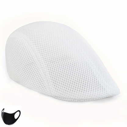 Men's Lightweight Breathable Mesh Beret Cap - Casual Summer Hat