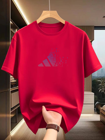 Men's Casual Crew Neck T-Shirt with Breathable Mesh
