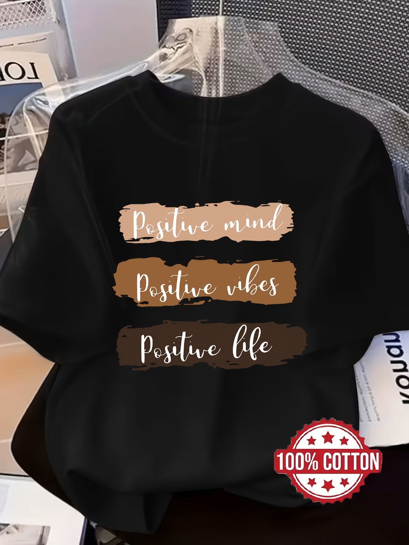 Women's Oversized Cotton T-Shirt Casual Loose Fit Short Sleeve