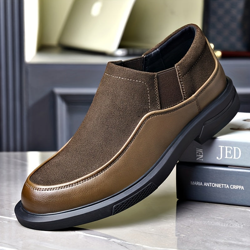 Men's Casual Slip-On Shoes with Geometric Design