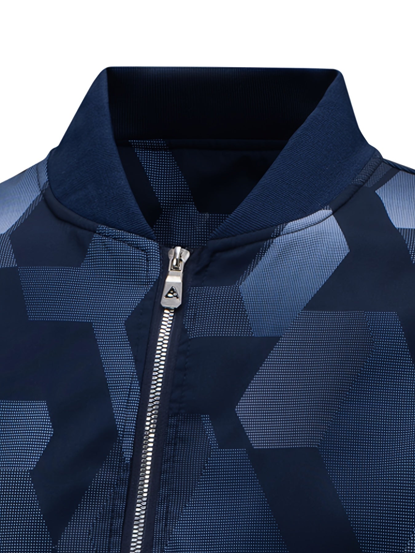 Men'S Camo Baseball Jacket - Full-Body Print Outdoor Sports Coat with Zipper Closure, Regular Fit Casual Preppy Style, Polyester Lining & Non-Stretch Fabric for Spring & Year-Round Wear, Durable Fabric Coat, Active Lifestyle,