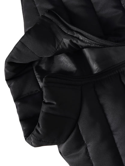 Men's Fashion Vest, Spring/Autumn Outerwear, Trendy Padded Jacket, Suitable for Daily and Outdoor Wear - ayq