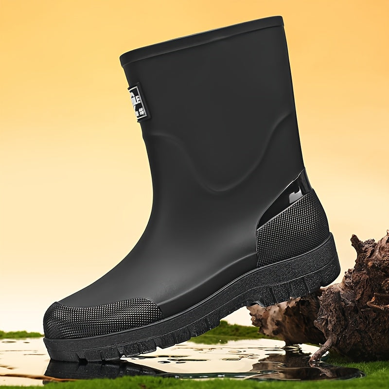 Unisex High-Top Rubber Long Boots for Outdoor Activities
