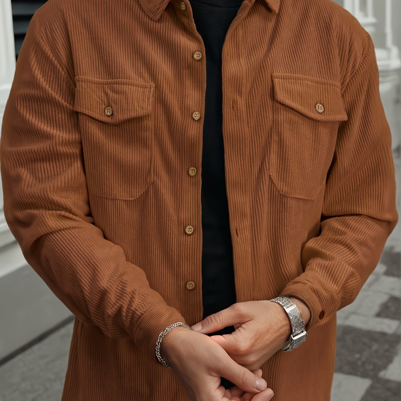 Men'S Long-Sleeve Business Casual Shirt in Lightweight Fabric for Spring And Summer, Featuring a Wrinkle-Resistant And Easy-Care Design.