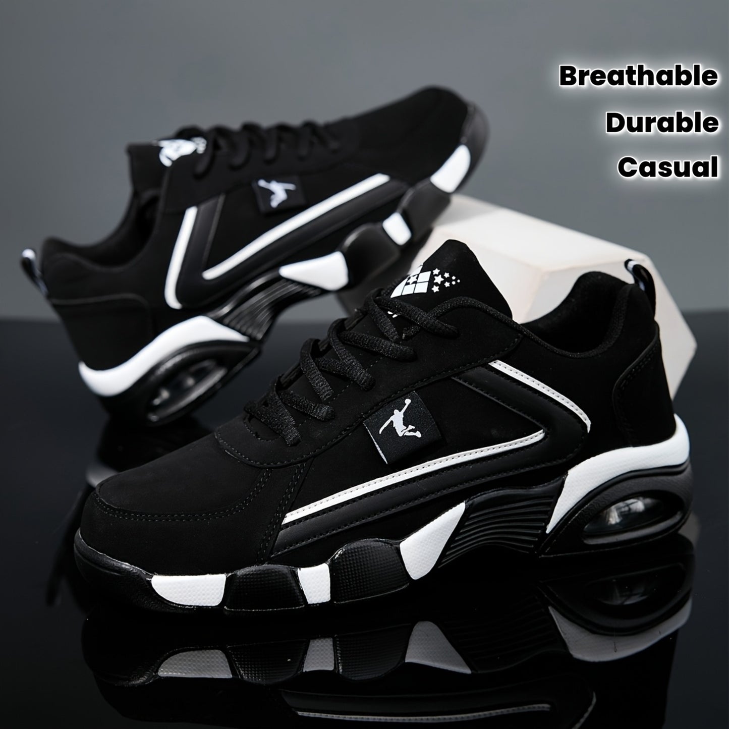 Breathable Fitness Training Sneakers - Durable Air-Cushioned Outdoor Casual Shoes, Suitable for Running And Everyday Use - ayq