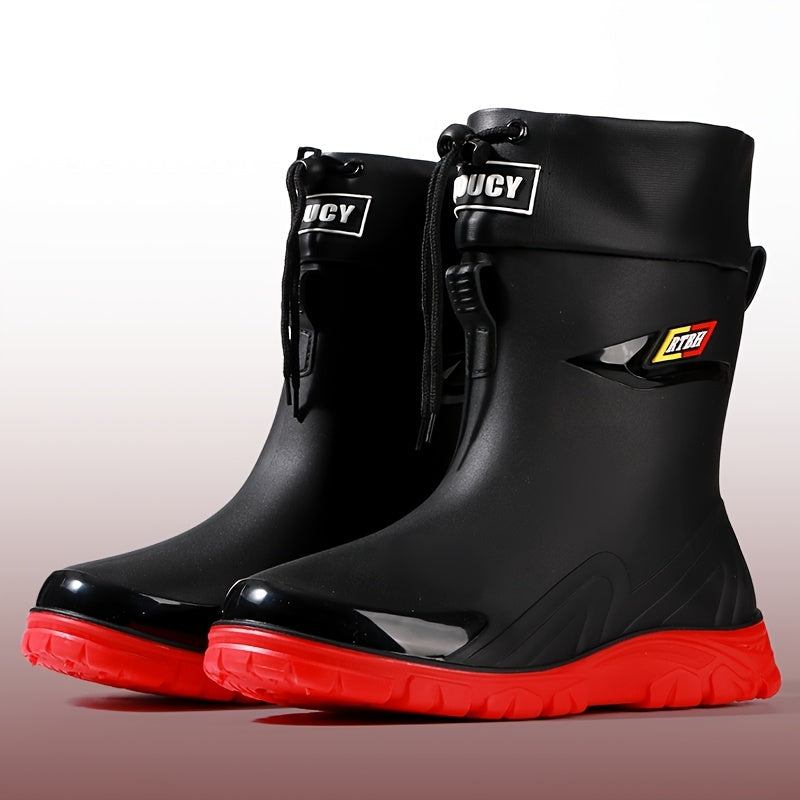 Men's Lightweight Waterproof Ankle Boots with Non-Slip Sole
