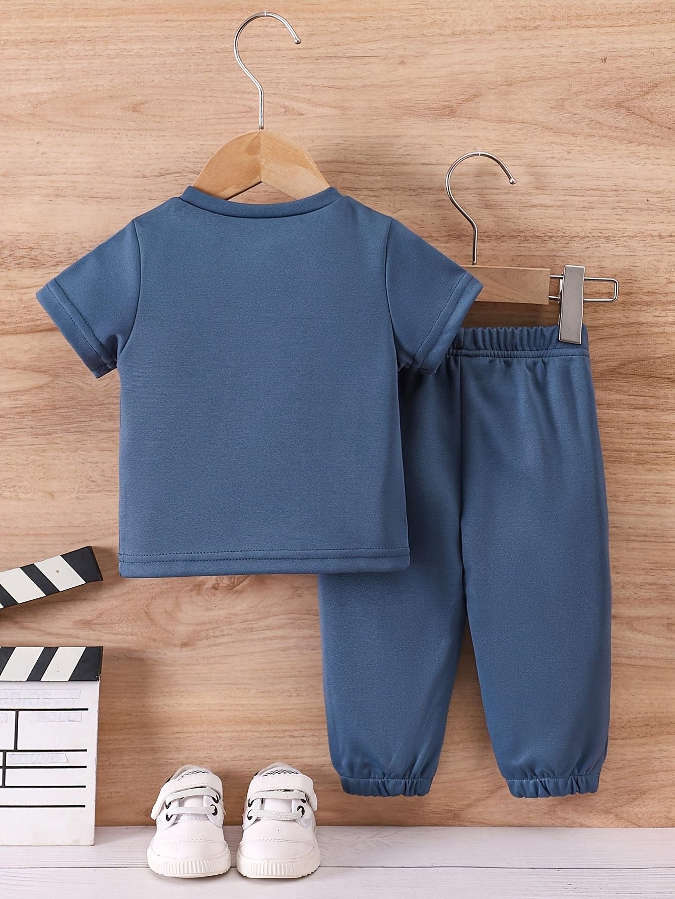 Summer Boys' Casual T-Shirt & Pants Set 0-3 Years Polyester