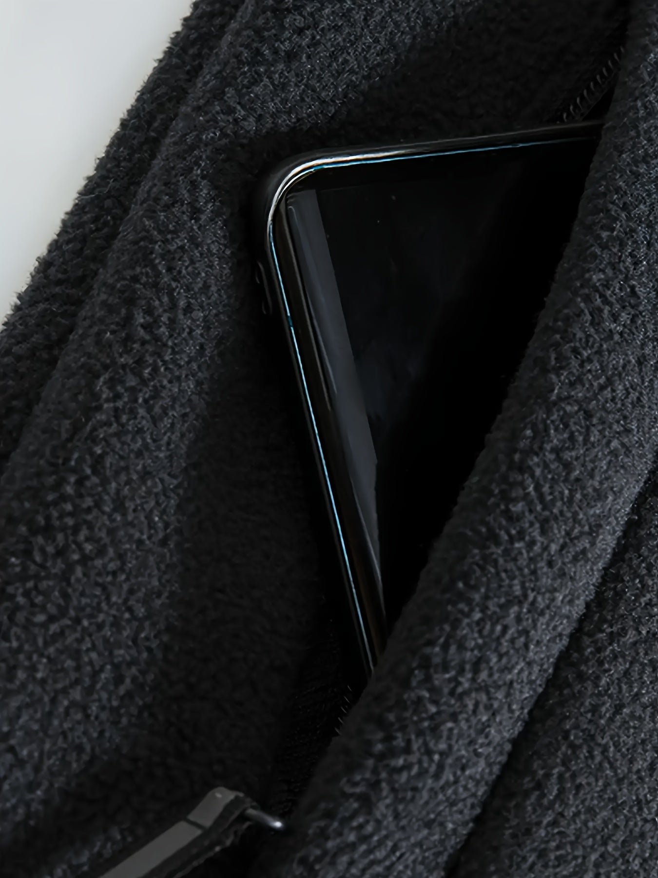 Men's Warm Stand Collar Cardigan Jacket, Honeycomb Heat-Retaining Graphite Lining, Thermal Insulation, Warmer Upper Body, Quality Men's Wear, Warm Lining, Carbon Fiber Technology - Full-Zip Winter Coat, Full-Length Zipper, Ma