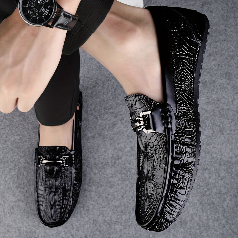 Men's Casual Penny Loafers Slip-On Leather Driving Shoes