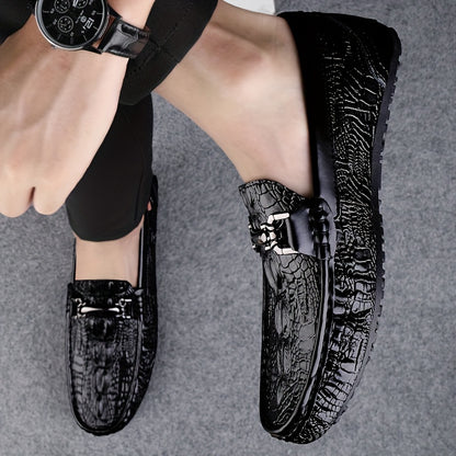 Men's Casual Penny Loafers Slip-On Leather Driving Shoes