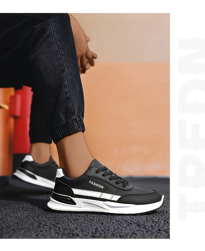 Men's Road Running Shoes, Large Size Men's Outdoor Hiking Shoes, Lace-up Walking Shoes, Training Shoes, Low-top Running Shoes, Trendy Skate Shoes, Student Casual Sneakers for Spring, Summer, Autumn, and All Seasons - ayq