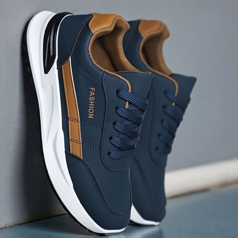 Men's Road Running Shoes, Large Size Men's Outdoor Hiking Shoes, Lace-up Walking Shoes, Training Shoes, Low-top Running Shoes, Trendy Skate Shoes, Student Casual Sneakers for Spring, Summer, Autumn, and All Seasons - ayq