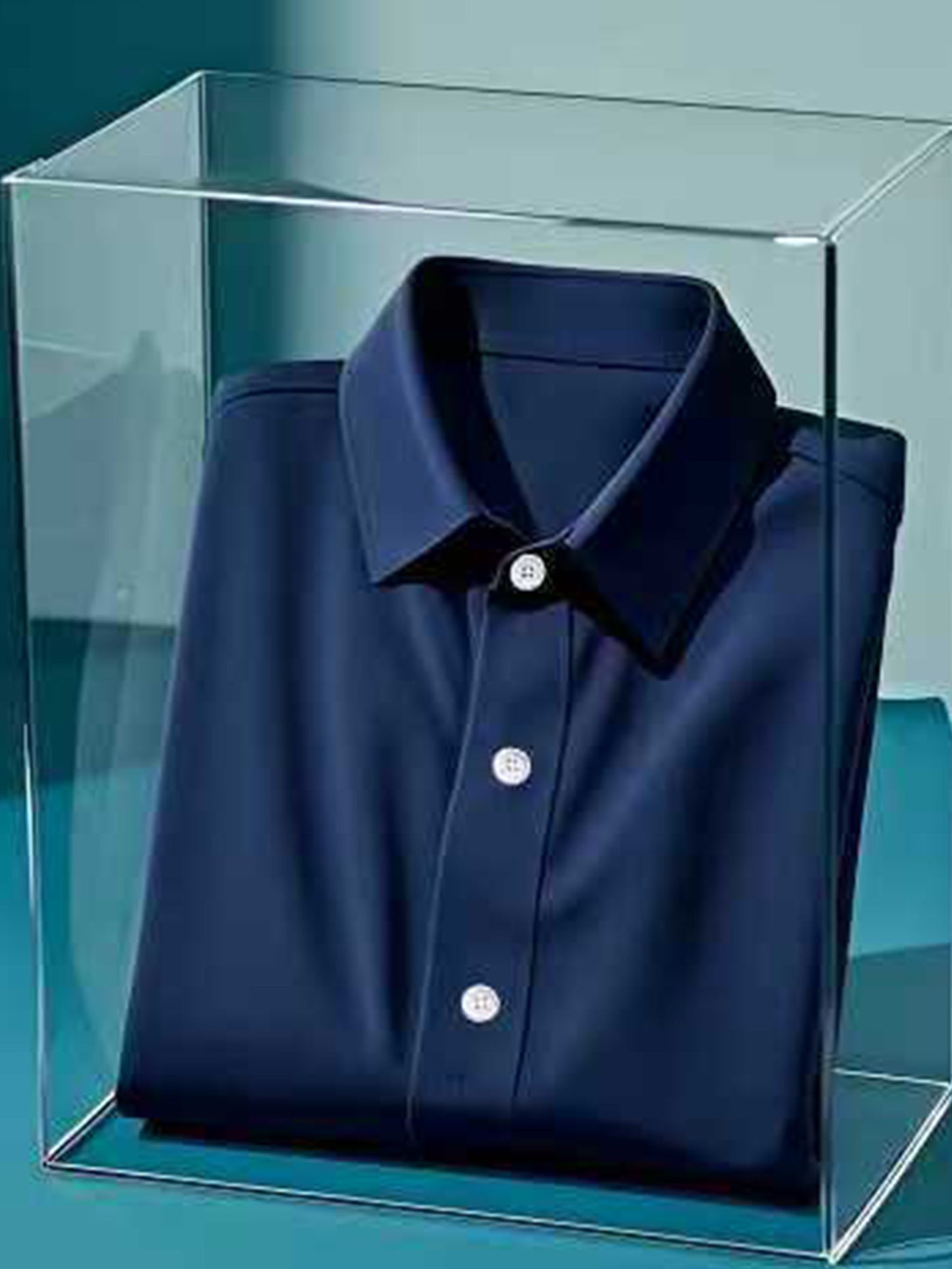Men's Casual Business Shirt Short Sleeve Polyester Top