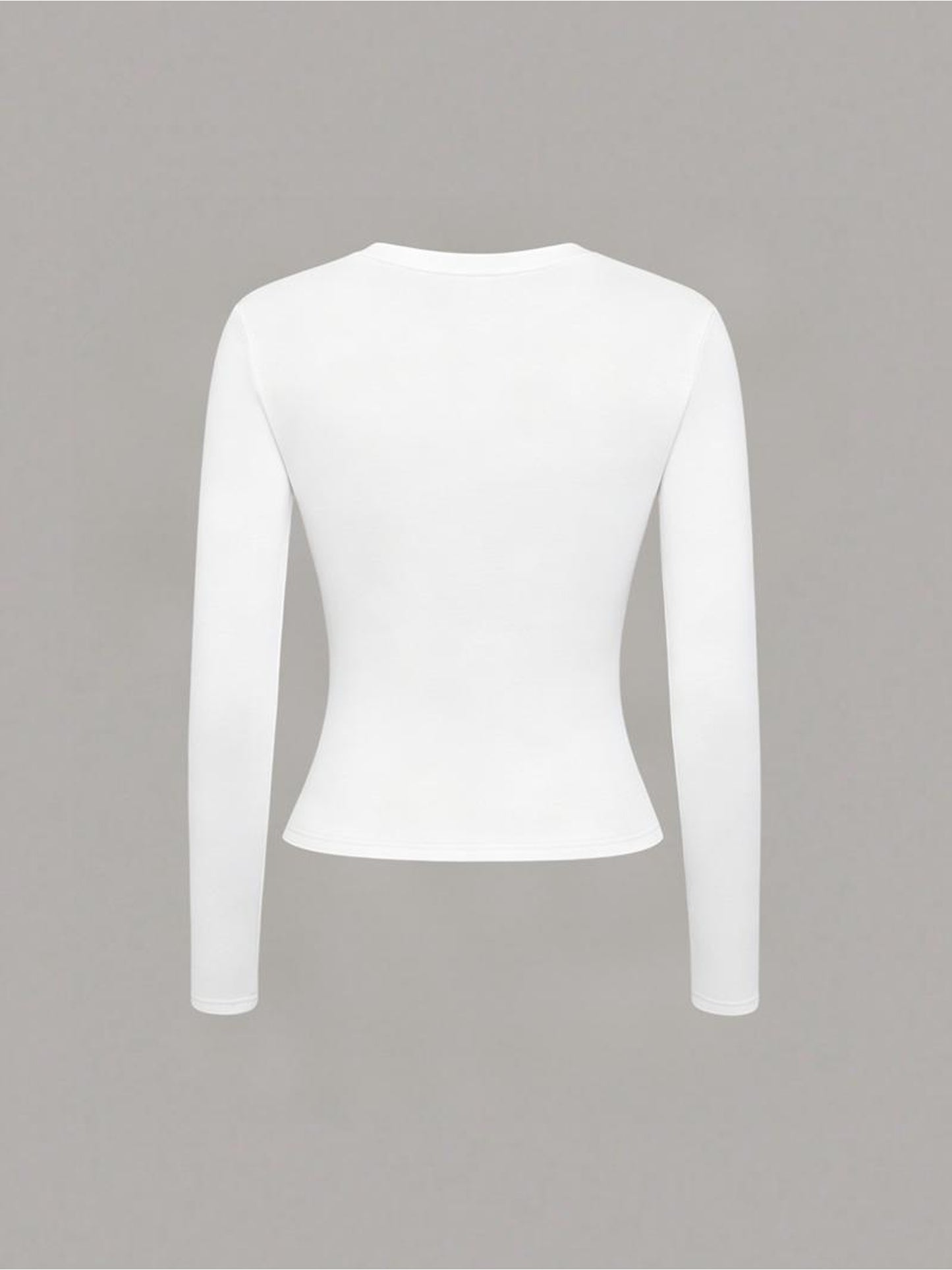 Slim Fit Long Sleeve Y Pattern Tee for All Seasons - ayq