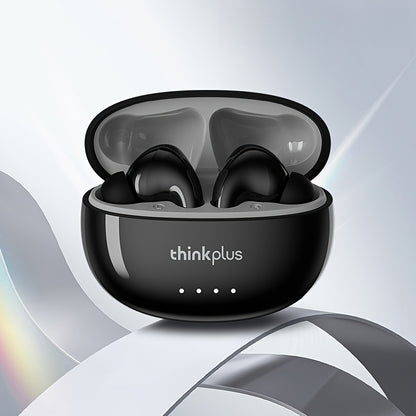 Lenovo ThinkPlus Hifi Panoramic Stereo Earbuds - Crystal Clear Sound, Ergonomic Design, Long Battery Life, Advanced Noise Cancellation, USB-C Fast Charging Case, Wireless Audio|Ergonomic Earbuds|Compact Design, Earbud Case