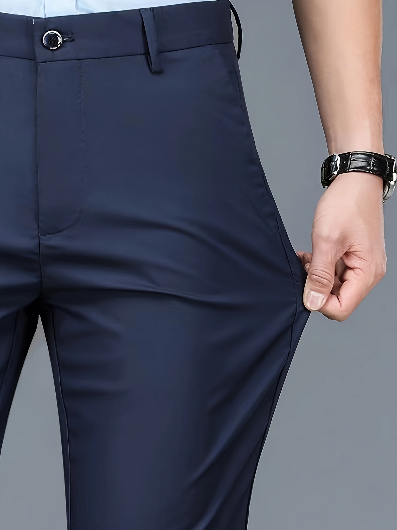 Men's straight-leg suit pants, which can be used as professional formal wear or thick casual pants for autumn and winter.