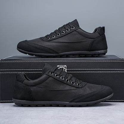 Men's Lightweight Breathable Road Running Sneakers - All Black