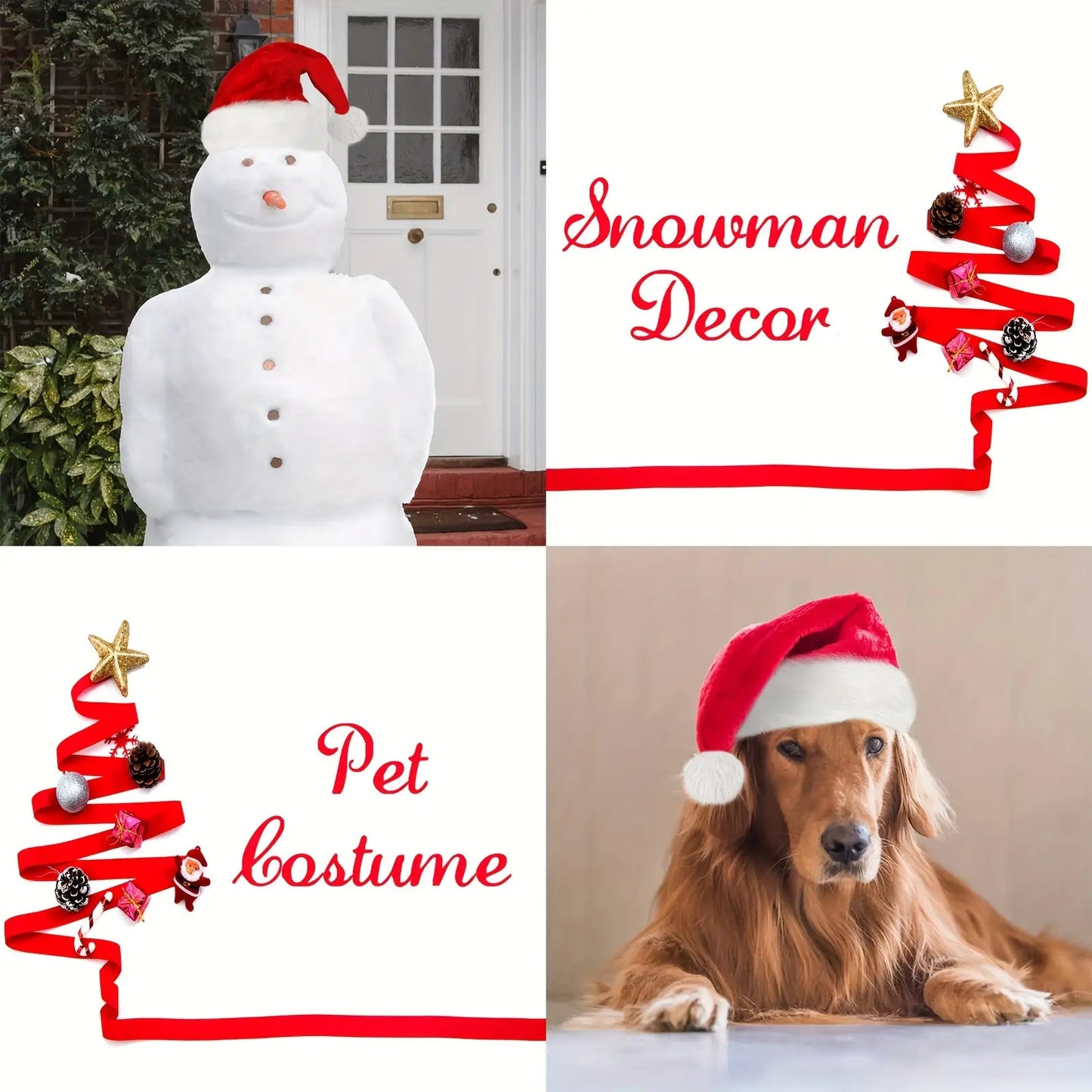 3pcs, Practical Women's Red Christmas Dress up Set, with thigh high socks, hats, gloves, practical and thoughtful, suitable for Christmas events, Christmas, and New Year parties, a must-have for practical dressing up!