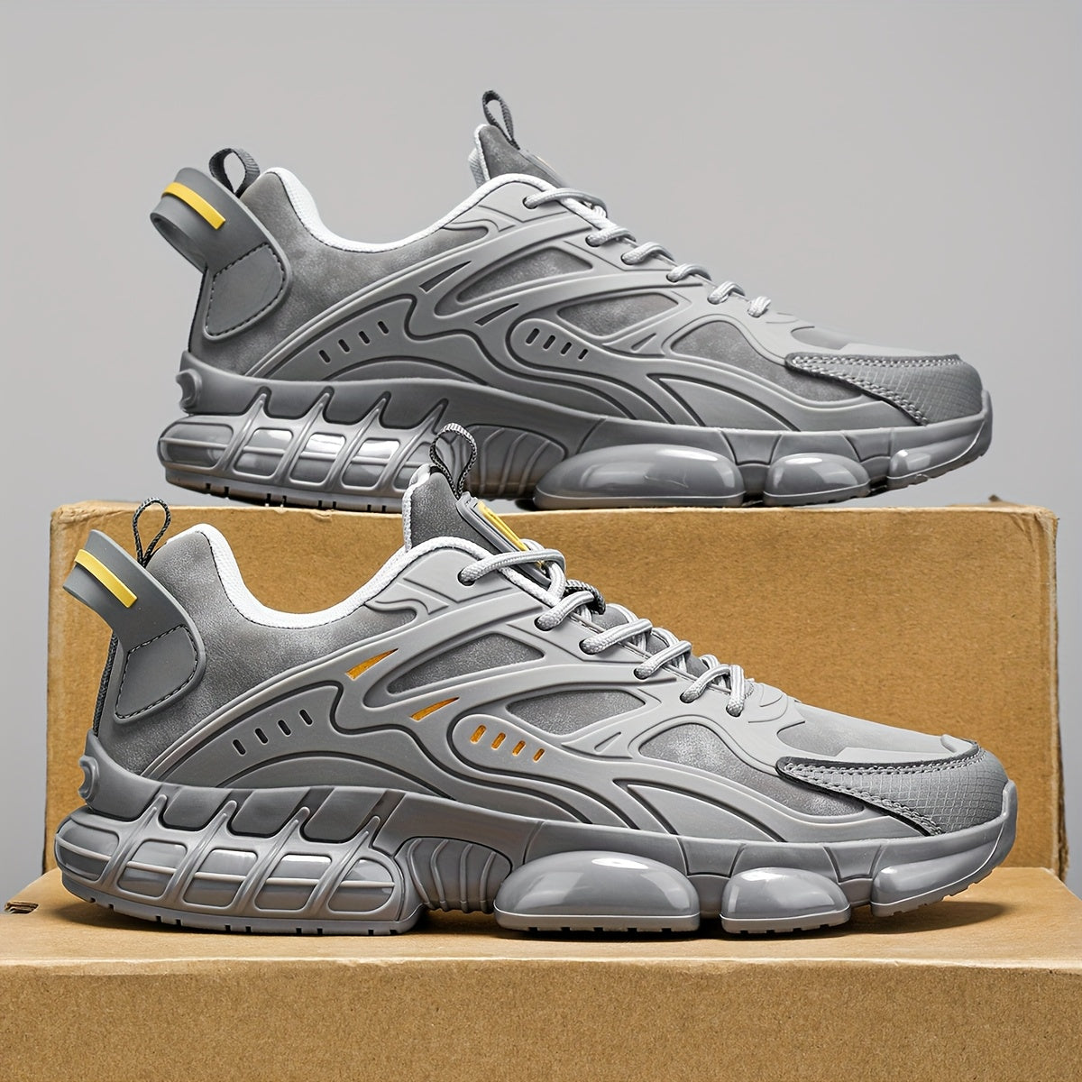 Men's Casual Sneakers, Versatile, Lightweight, Soft-Sole, Shock-Absorbing, and Resilient - ayq