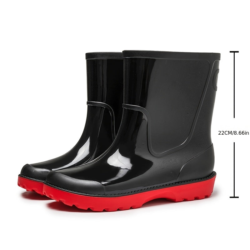 Men's Waterproof Non-Slip PVC Rain Boots for Outdoor Use