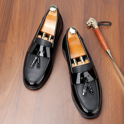 Men's Casual Slip-On Ankle Loafers with Rubber Sole