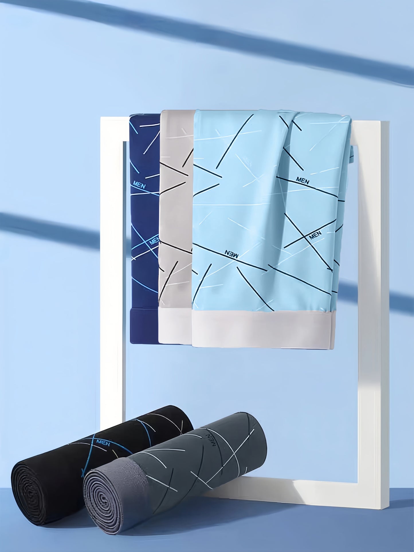 Men's Briefs 3-Pack with Geometric Contrast Pattern
