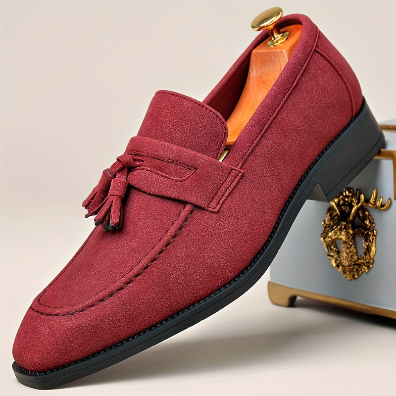 Plus Size Men's Slip-On Tassel Loafers Casual Rubber Sole