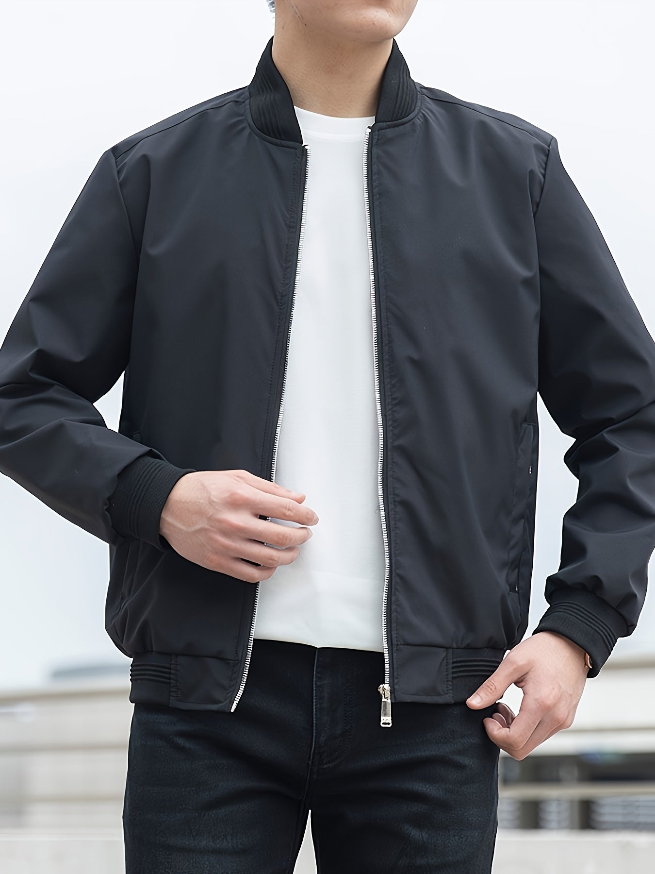 Տղամարդու միագույն գործնական բաճկոն, առօրյա, նորաձև բացօթյա վերարկու՝ որպես նվեր