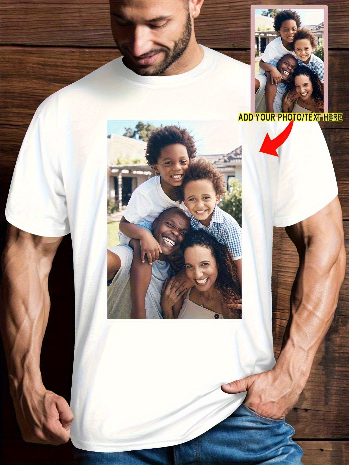 Men's Custom 3D Print T-Shirt - Quick-Dry Breathable Crew Neck