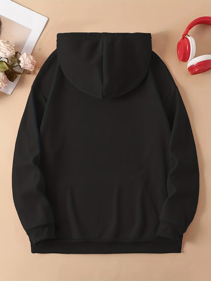 Women's Fashion Autumn/Winter Christmas Reindeer Print y Casual -Lined -Feel Hooded Sweatshirt