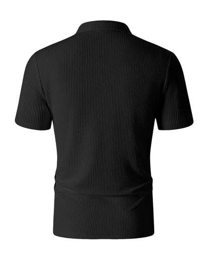 Men'S Casual Summer POLO Shirt | Short Sleeve, Slight Stretch Fabric, Solid Color, Regular Fit, Perfect for Adult - ayq