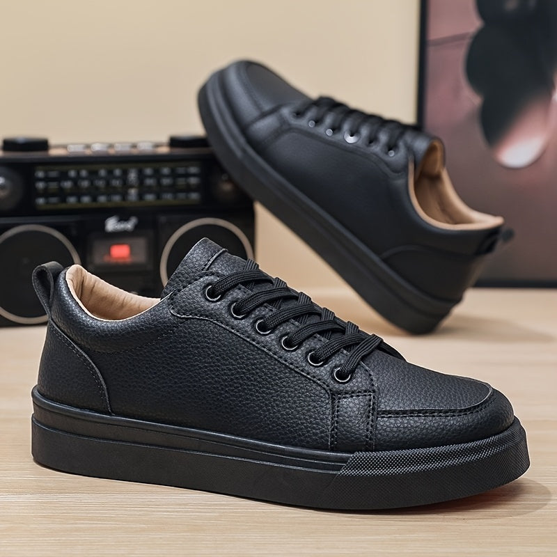 Men's Retro Casual Low-Top Sneakers with PU Upper
