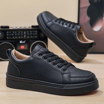 Men's Retro Casual Low-Top Sneakers with PU Upper