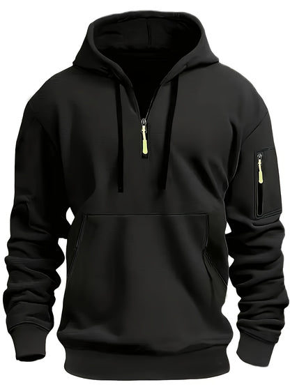 Men's Casual Hoodie with Zipper, Soft And Breathable Polyester Fabric, Machine Washable, Autumn/Winter Fashion