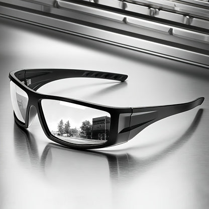Polarized Sports Sunglasses with Black Full Rim Frame for Men & Women