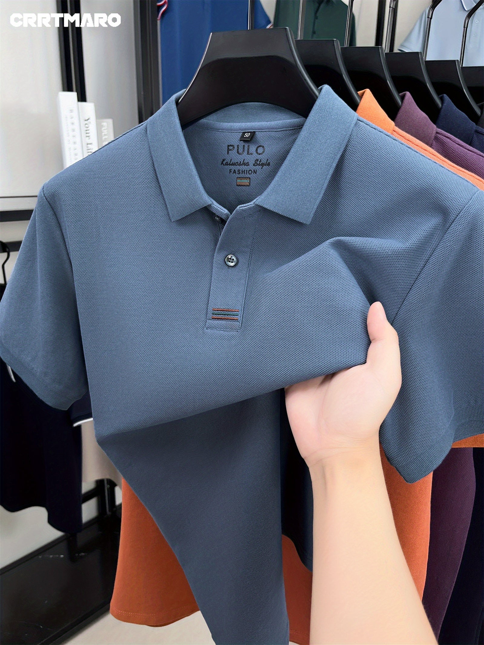 KATMA CRRTMARO Pure Short-Sleeve Men'S Polo Shirt, New Summer Style, Loose And Breathable T-Shirt, Model KYA-6918 - ayq