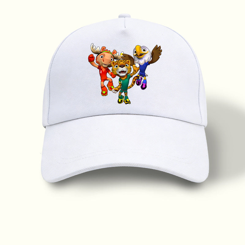 FIFA USA-Mexico Canada World Cup Mascot Baseball Cap, Lightweight Snap