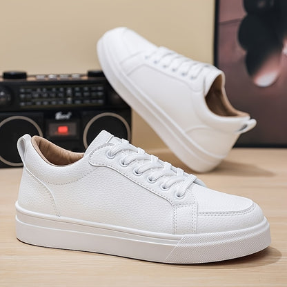 Men's Retro Casual Low-Top Sneakers with PU Upper