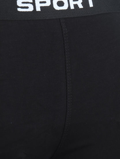 Men's 4-Pack Cotton Stretch Trunk Underwear with Wide Elastic Band